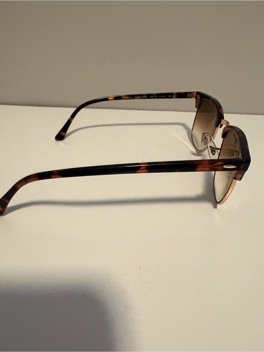 Ray-Ban Clubmaster Sunglasses Tortoise and Brown - Picture 4 of 5